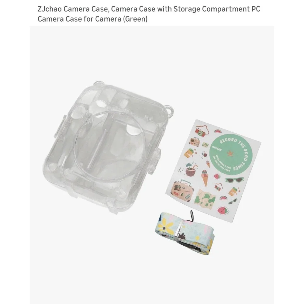 ZJchao Clear Rigid Plastic Camera Case with Strap, Cases/Covers to Fit Camera